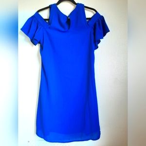 Royal Blue off the shoulder dress